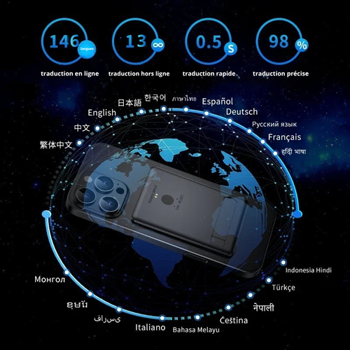 Traducteur vocal IA T1 – Instantané & sans internet