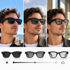 Comparaison des trois teintes de verres électrochromiques des lunettes IA PRISM T200C