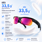 Lunettes IA Pulse légères dès 33,5 g avec monture TR90 pour le sport