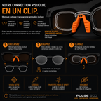 Lunettes IA Pulse S100 avec monture optique amovible et clipsable pour verres correcteurs