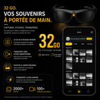 Lunettes IA Pulse avec stockage 32 Go pour photos et vidéos