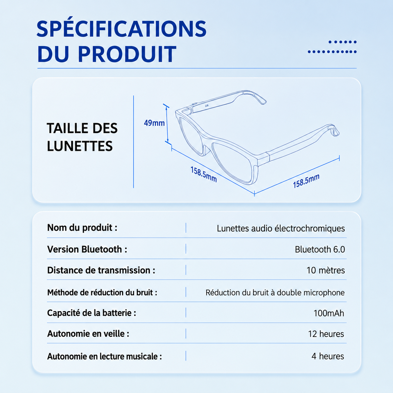Lunettes Traductrices IA Électrochromiques | Flex G60