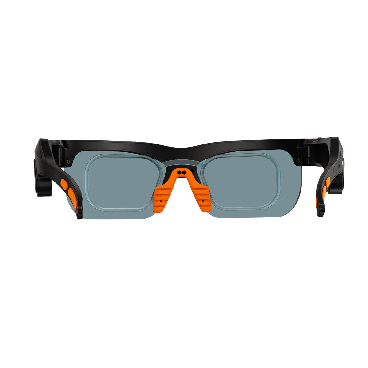 Vue intérieure des lunettes IA Pulse S100 avec supports de nez et inserts pour verres correcteurs