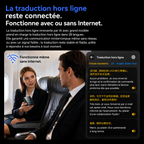 Traducteur IA M90 Pro avec traduction instantanée multilingue