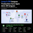Traducteur IA M90 Pro avec traduction instantanée multilingue