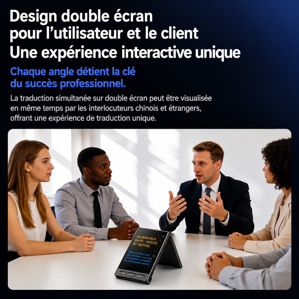 Traducteur IA M90 Pro avec traduction instantanée multilingue