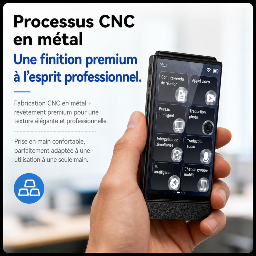 Traducteur IA M90 Pro avec traduction instantanée multilingue