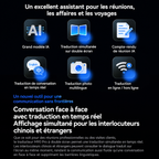Traducteur IA M90 Pro avec traduction instantanée multilingue