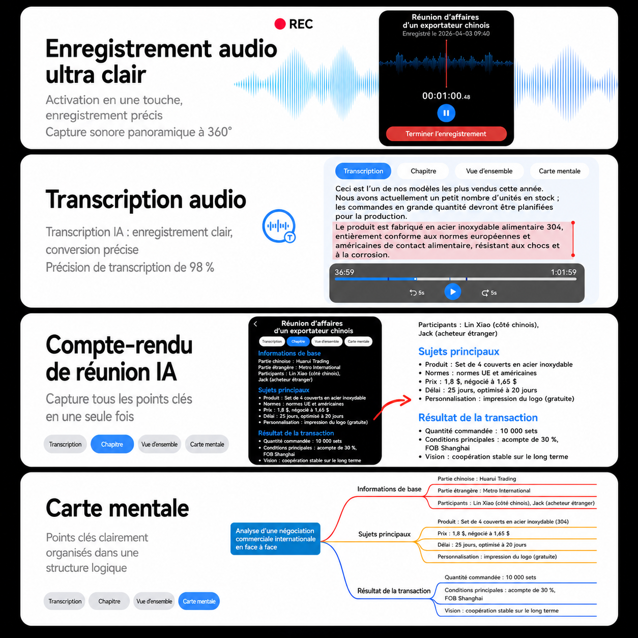Traducteur IA M90 Pro avec traduction instantanée multilingue
