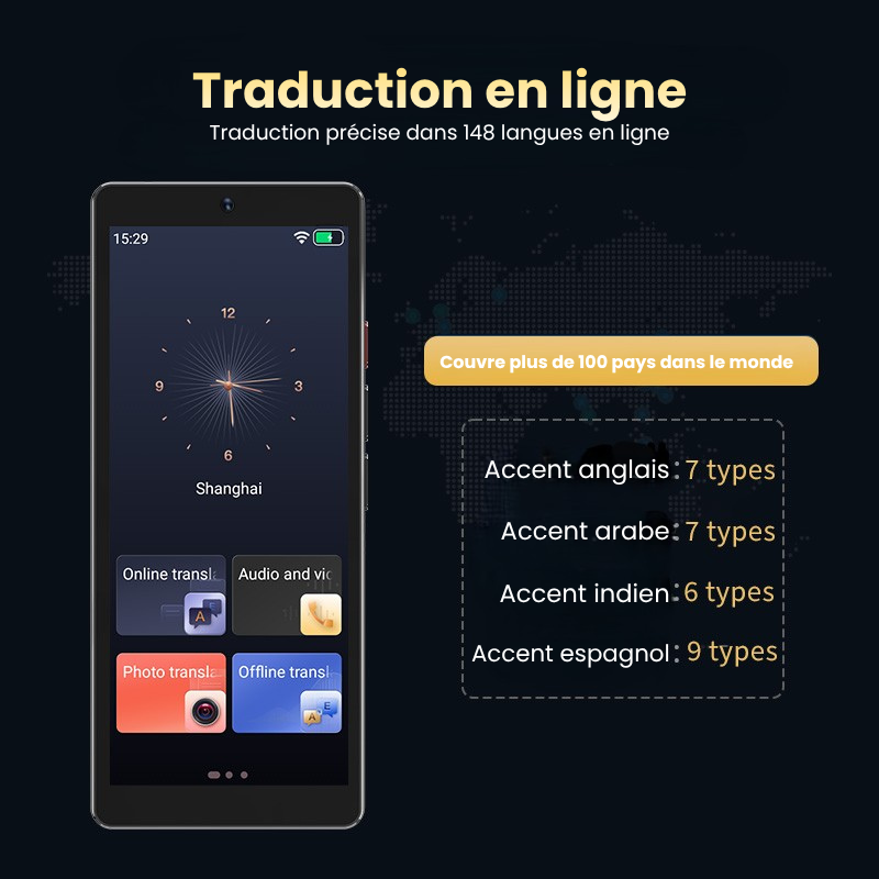 Traducteur IA S20 Pro avec traduction vocale instantanée