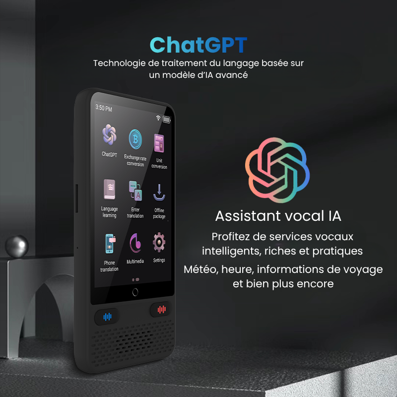 Traducteur IA S85 avec traduction vocale instantanée multilingue