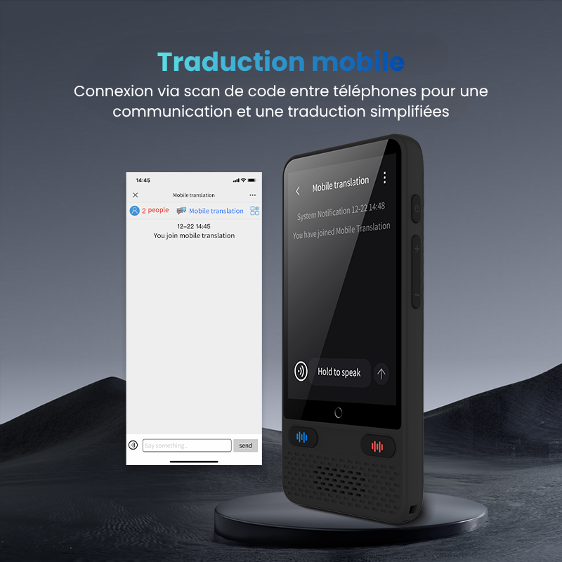 Traducteur IA S85 avec traduction vocale instantanée multilingue