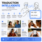Lunettes Traductrices AI & Caméra | Vision G600 Pro